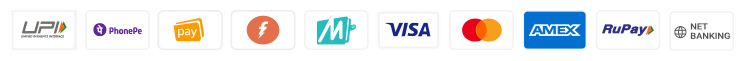 UPI PhonePe Pay VISA Mastercard AMEX RuPay Net Banking